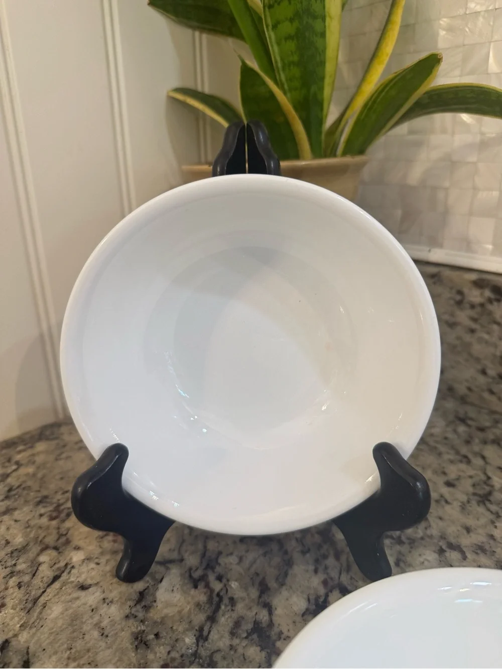 Corelle Winter Frost White Plain White Soup Cereal Bowls Set of 4